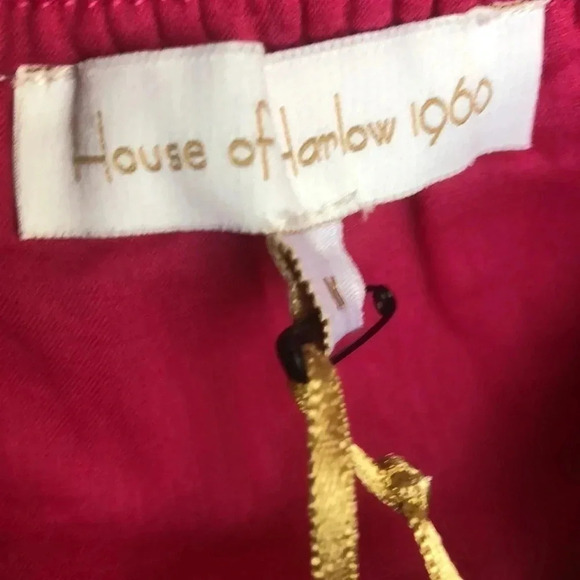 House of Harlow 1960 pink eyelet tiered cotton skirt Medium New with Tags - Picture 6 of 8